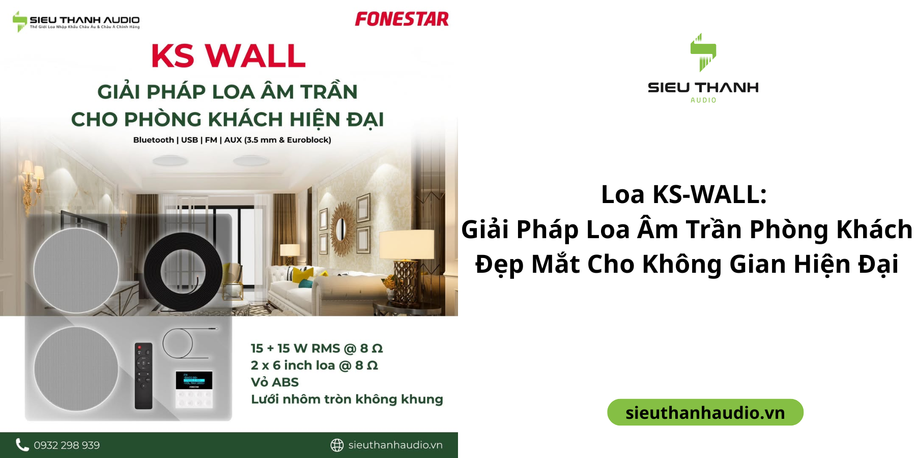 KS-WALL: Giải Pháp Loa Âm Trần Phòng Khách Đẹp Mắt Cho Không Gian Hiện Đại