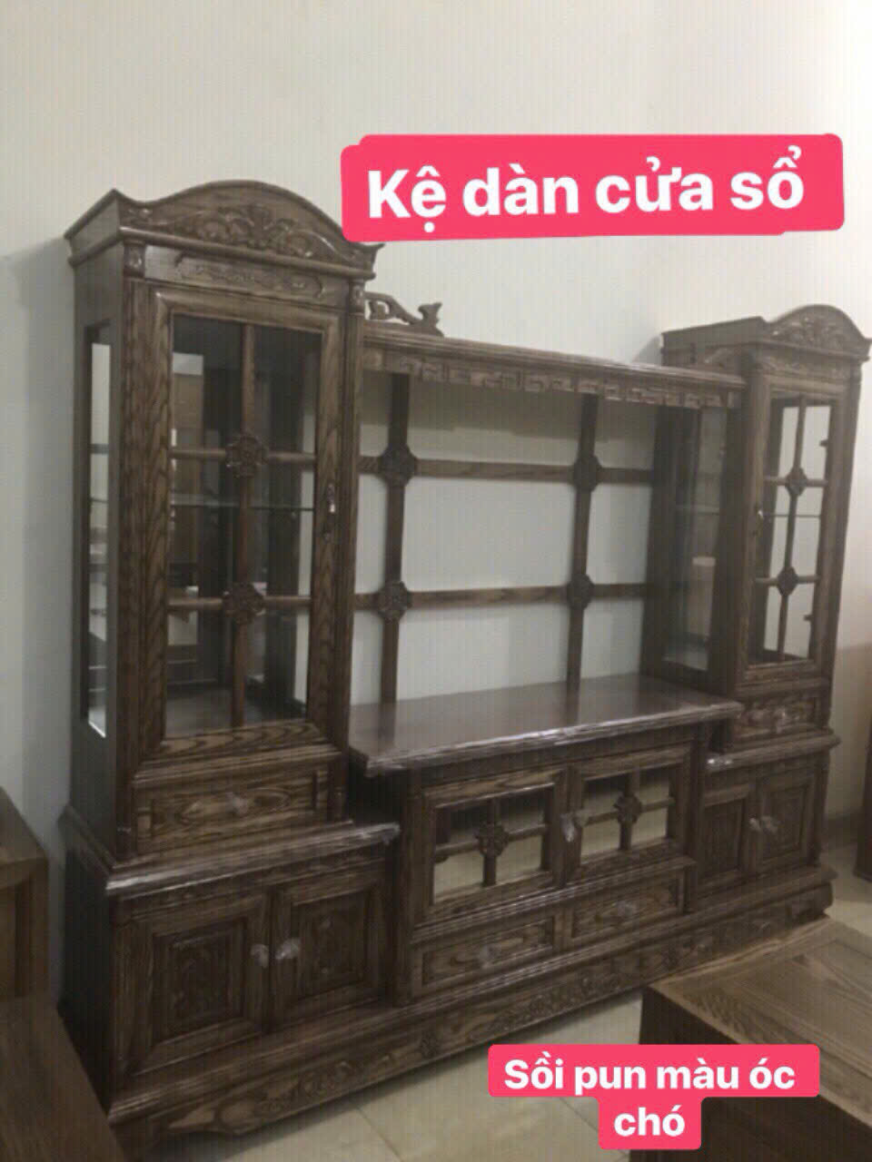 Kệ dàn ti vi  gỗ sồi  MS 391
