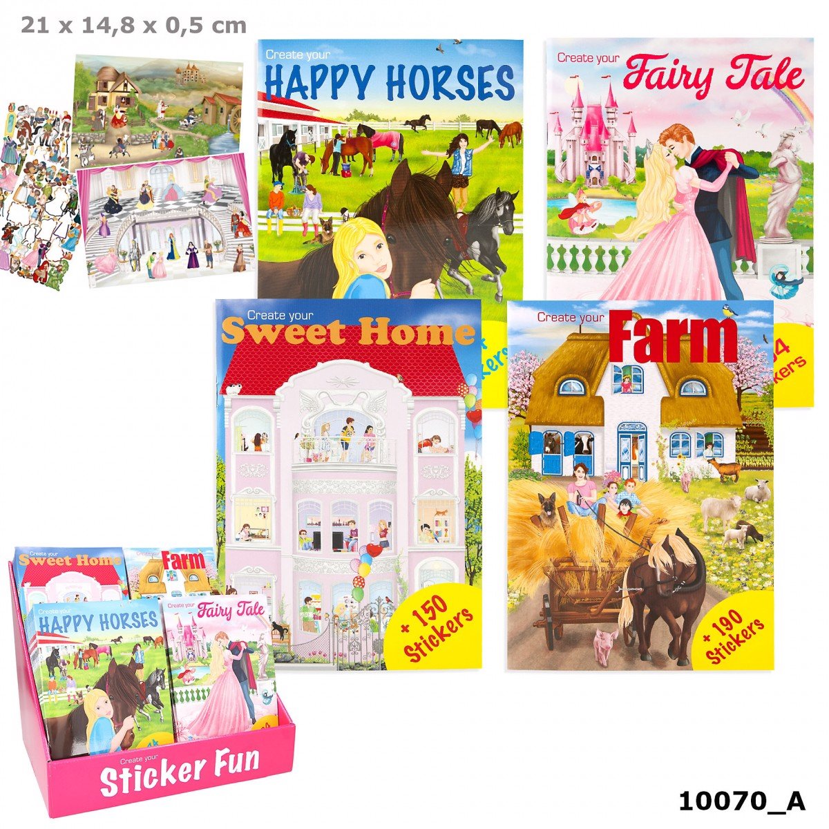 Đồ Chơi Bộ Sưu Tập Thiết Kế Thời Trang Mini Stickerworld Topmodel TM0010070