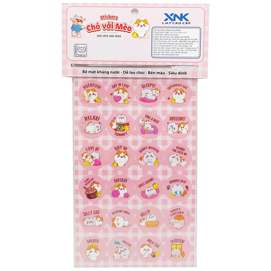Stickers Chó Với Mèo