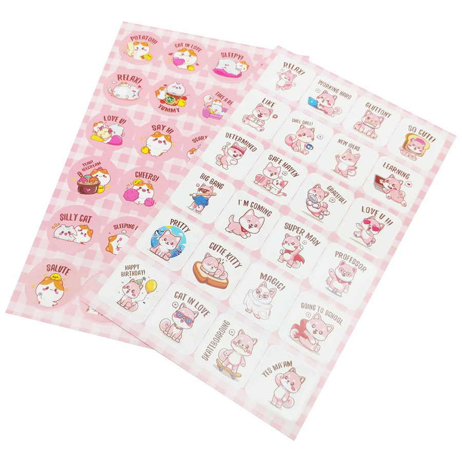 Stickers Chó Với Mèo