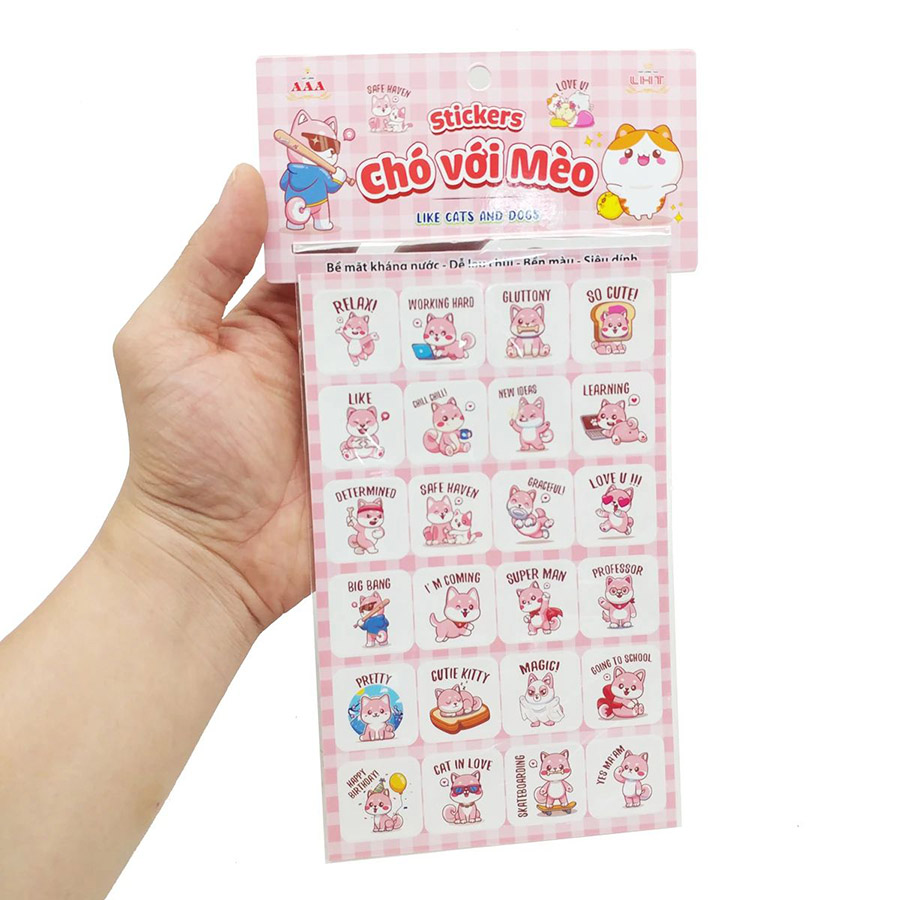 Stickers Chó Với Mèo