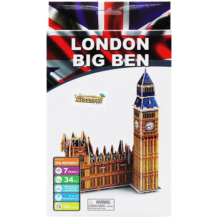 Đồ Chơi Ghép Hình 3D Bằng Giấy - Đồng Hồ Bigben HS-M20607