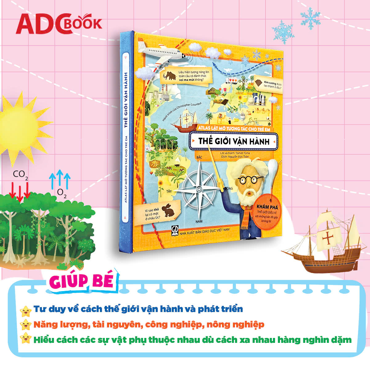 Atlas Lật Mở Tương Tác Cho Trẻ Em (Bộ 3c)