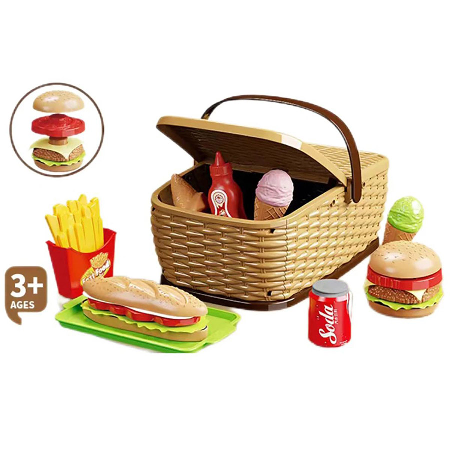 Bộ Đồ Chơi Giỏ Picnic Thức Ăn Nhanh SH666-98