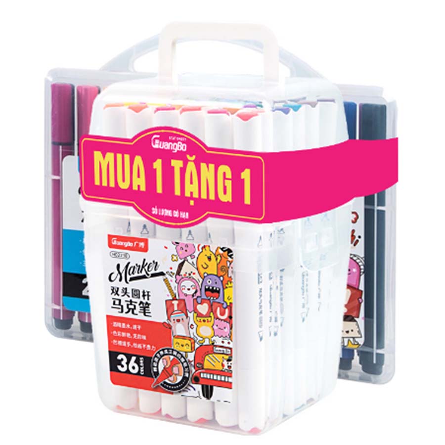 Bút Marker Guangbo 36 Màu 2238 (Tặng Bút Dạ GuangBo 24 Màu H02005)