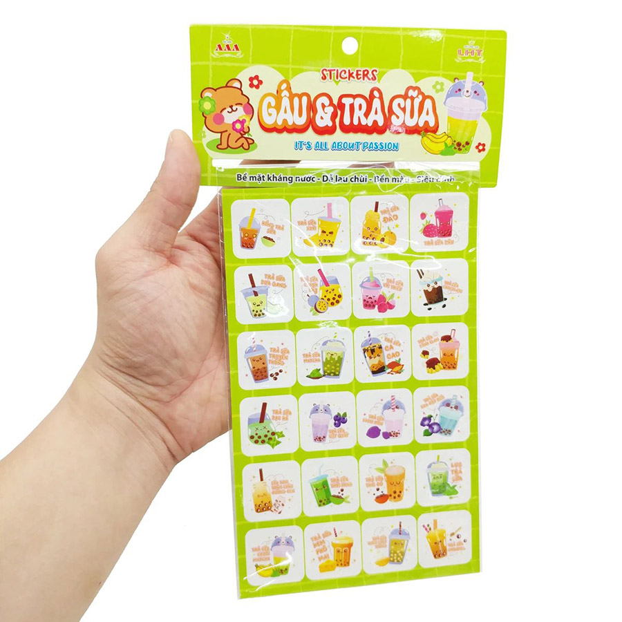 Stickers Gấu & Trà Sữa