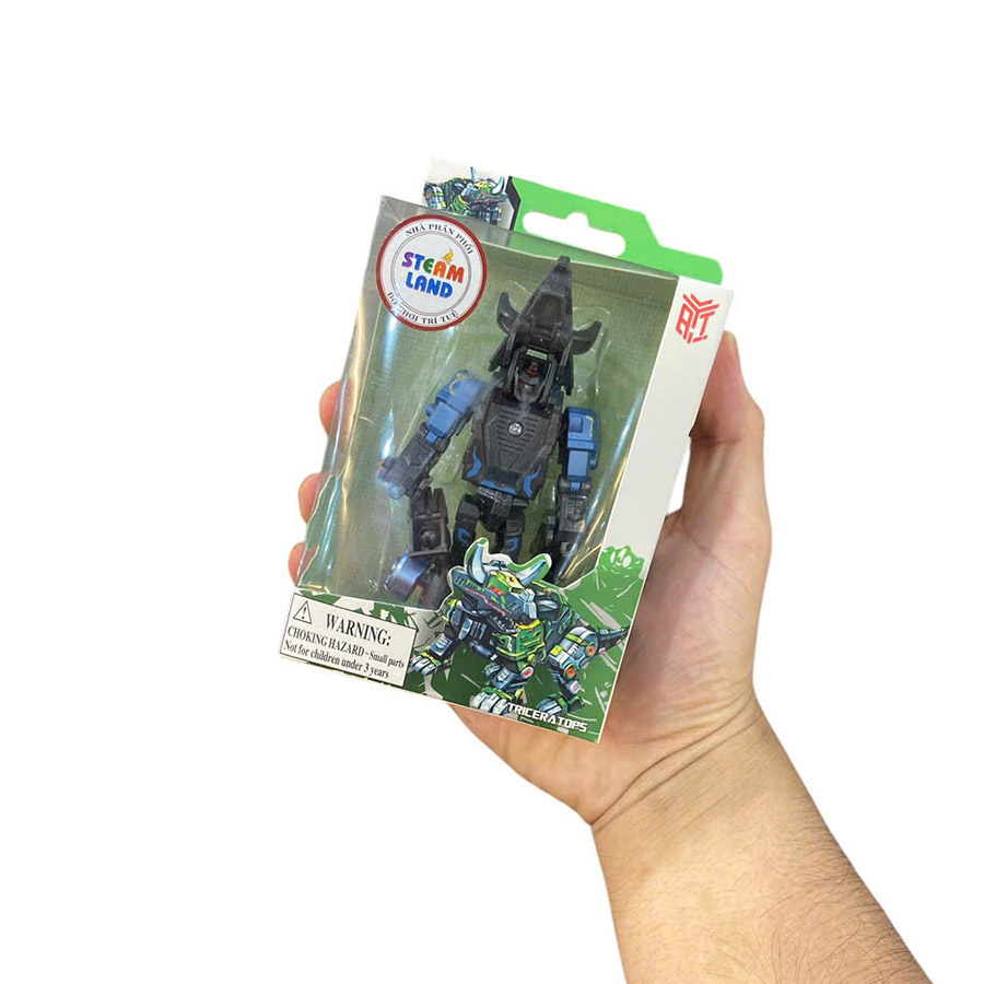 Đồ Chơi Hợp Kim Robot Quái Thú Biến Hình Khủng Long Triceratops E2006-03