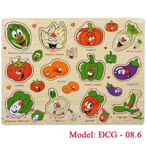 Đồ Chơi Bảng Ghép Núm Nhựa Các Chủ Đề ĐCG-08.6-10