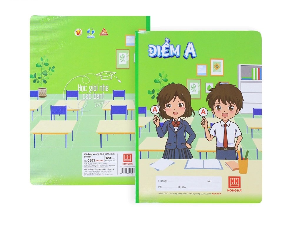 Vở Ôly Hồng Hà School Điểm A 0593 120Tr