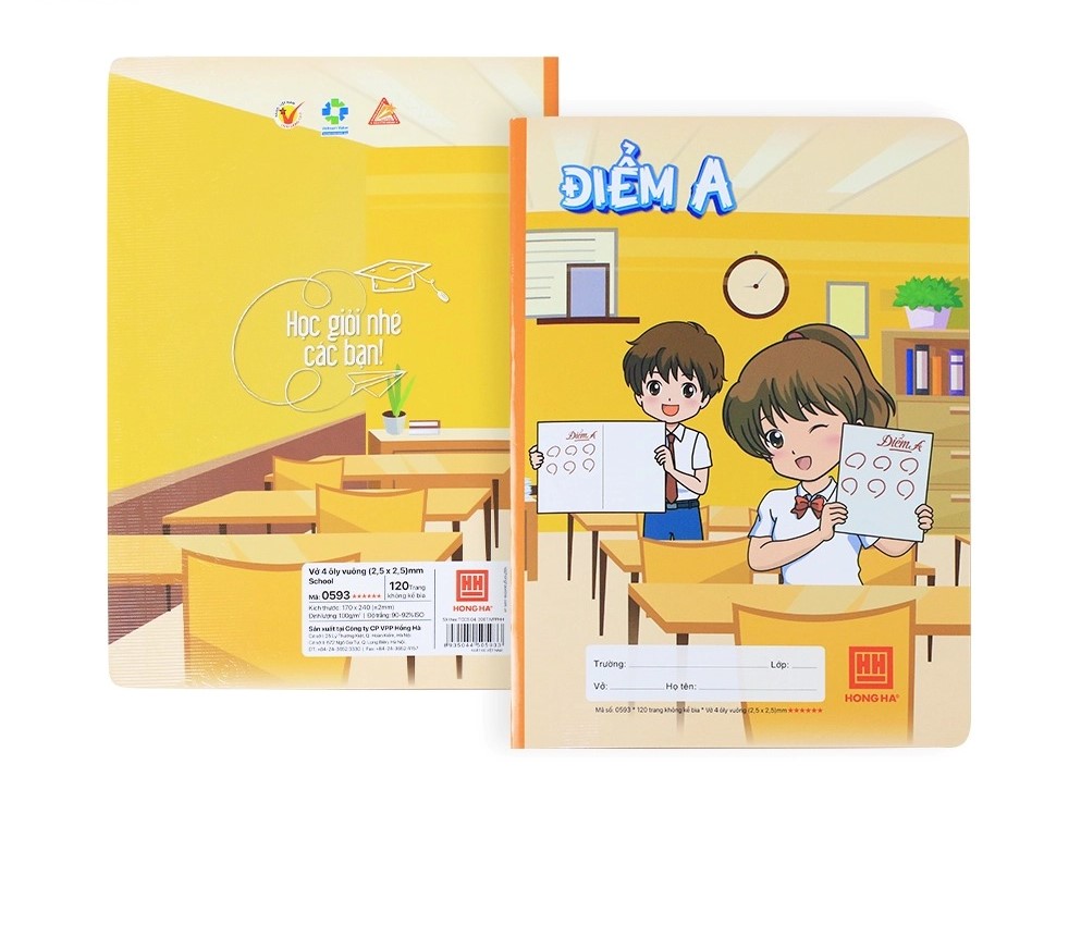 Vở Ôly Hồng Hà School Điểm A 0593 120Tr