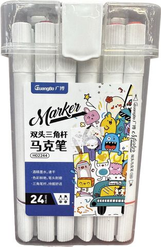 Bút Marker Guangbo Thân Nhỡ 24 Màu 2244			"