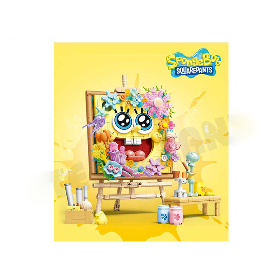 Đồ Chơi Lắp Ráp Khung Hoa Nghệ Thuật Bọt Biển SpongeBob SquarePants – SEMBO 612215