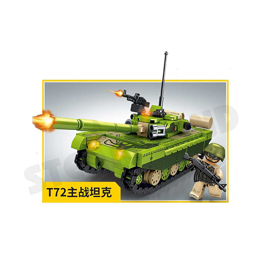 Đồ Chơi Lắp Ráp Xe Tăng Chiến Đấu T72 – SEMBO 207082