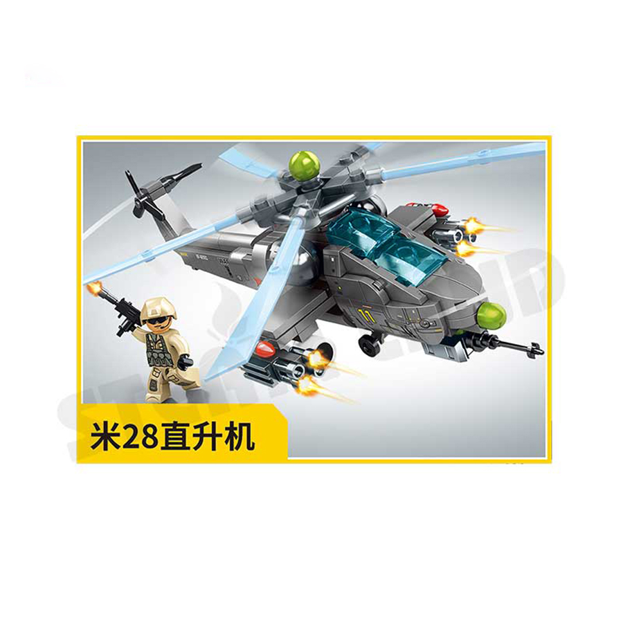 Đồ Chơi Lắp Ráp Trực Thăng Tấn Công MI 28 – SEMBO 207084