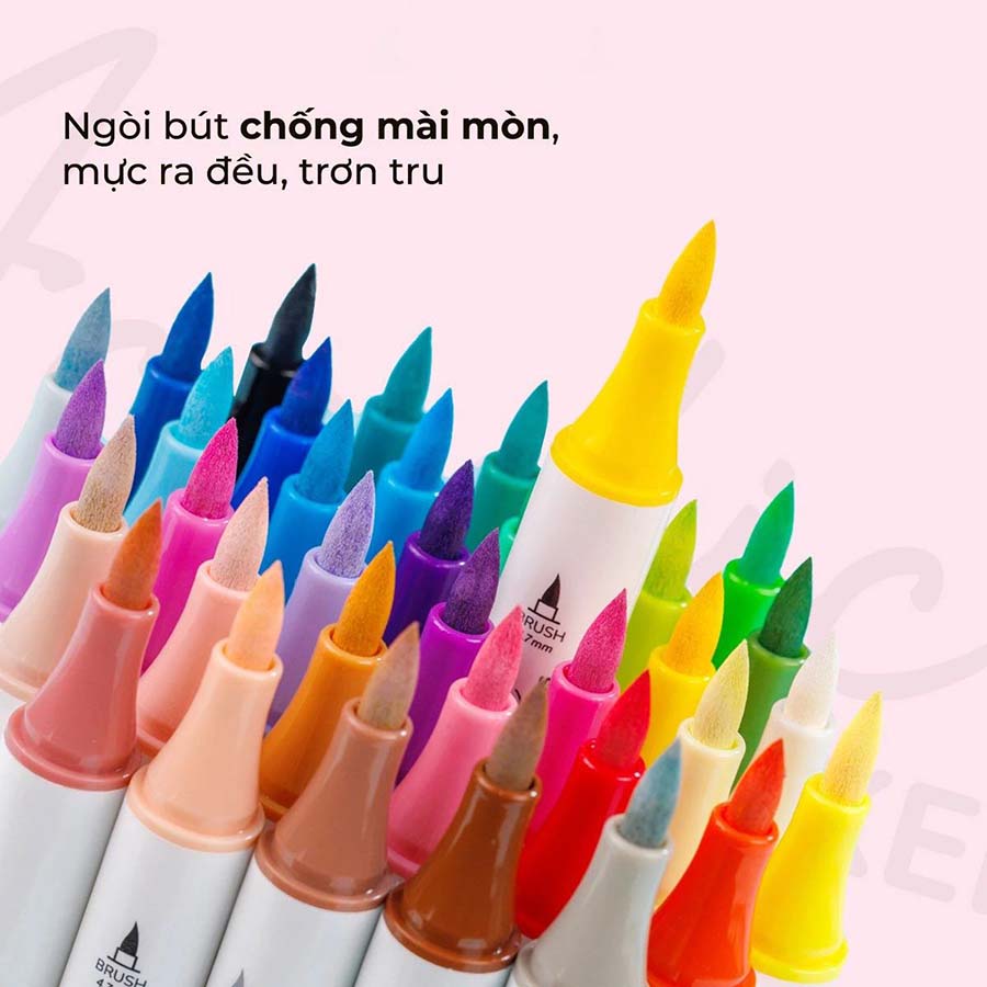 Bút Lông Màu Colokit Acrylic Markers 1 Đầu ACM-C005 36 Màu