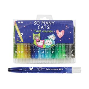 Bút Sáp Vặn M&G 36 Màu AGMX4338 So Many Cats