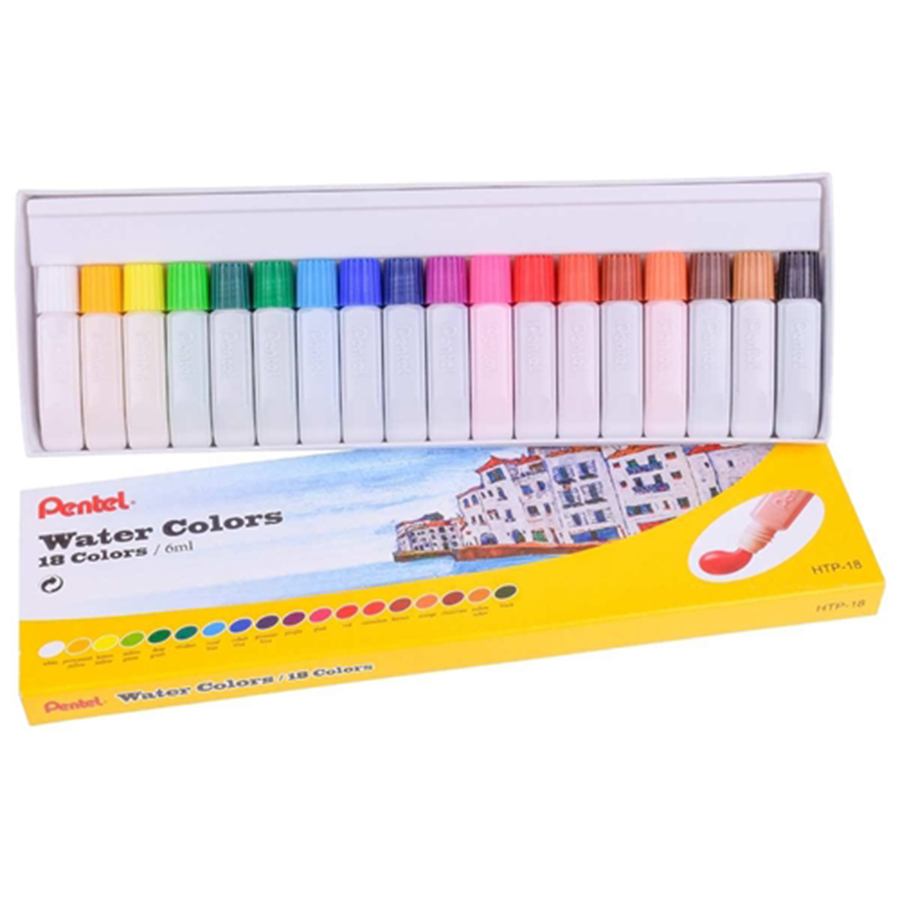Tuýp Màu Vẽ Pentel 18 Màu HTP-18