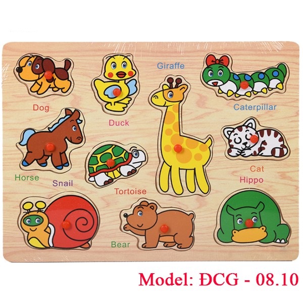 Đồ Chơi Bảng Ghép Núm Nhựa Các Chủ Đề ĐCG-08.6-10