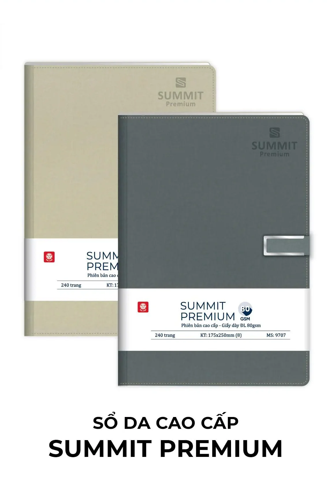 Sổ Da Khuy Bấm Nam Châm Hải Tiến Summit 5 8458 200Tr