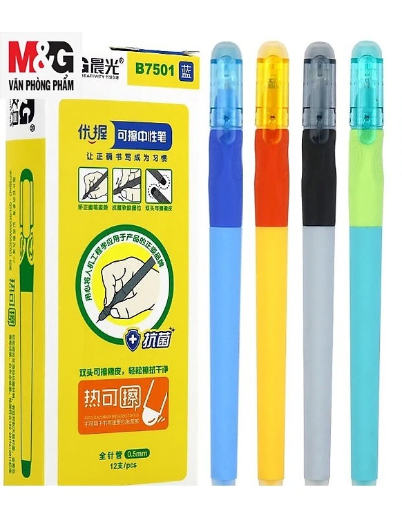 Bút Bi Nước Xóa Được M&G AKPB7501 Màu Xanh