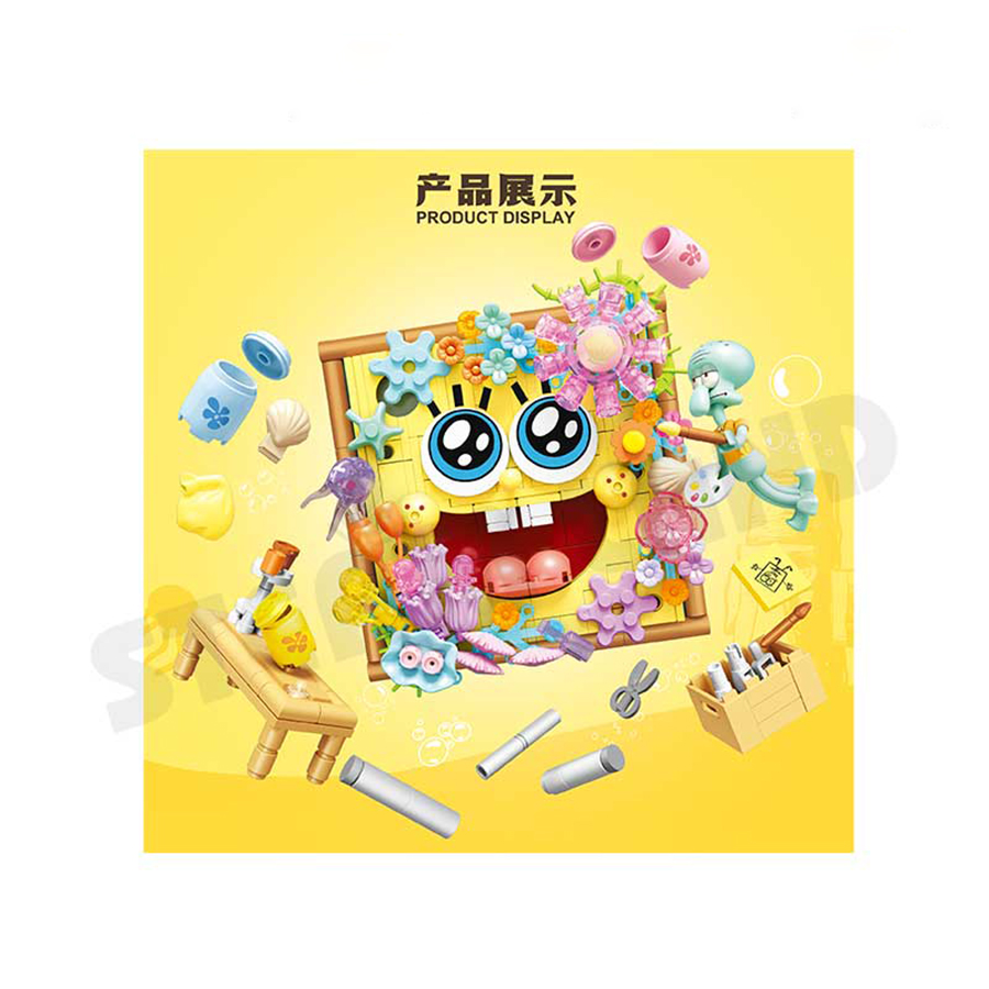 Đồ Chơi Lắp Ráp Khung Hoa Nghệ Thuật Bọt Biển SpongeBob SquarePants – SEMBO 612215