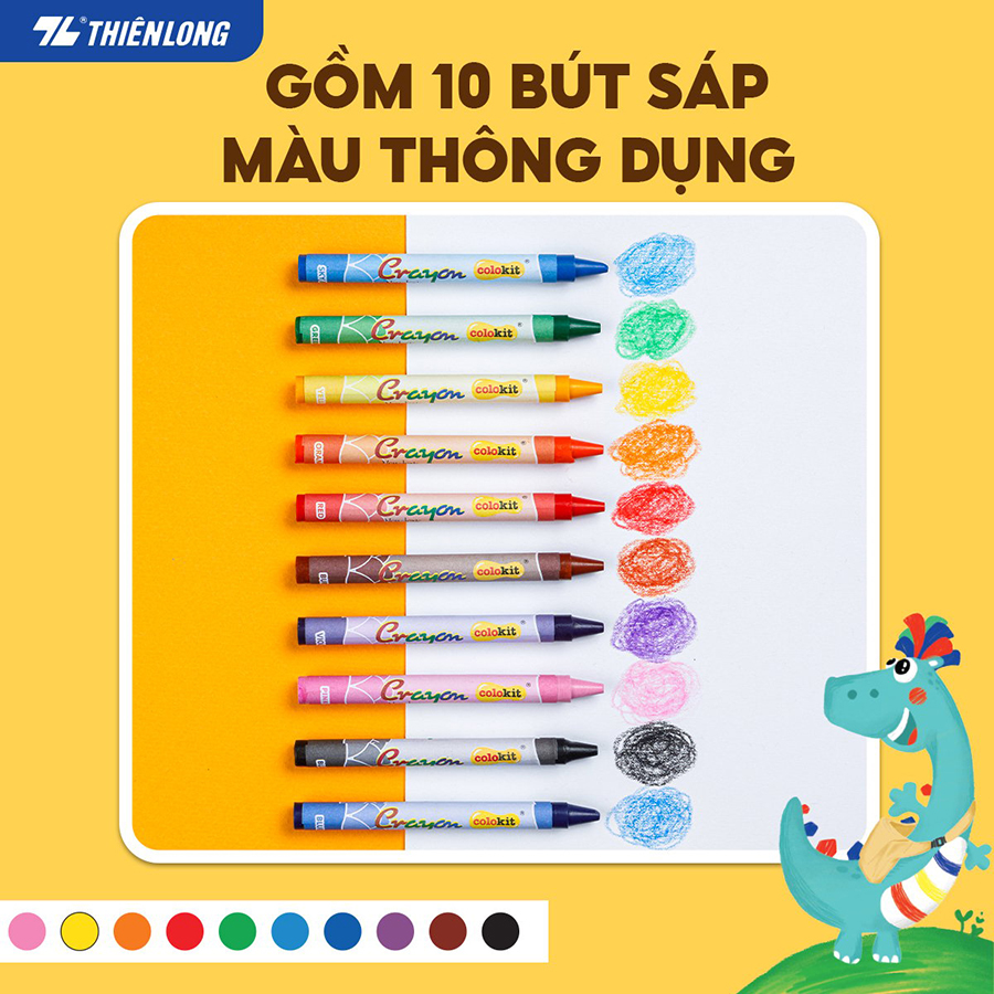 Bút Sáp Màu Crayon New CR-C07 10 Màu