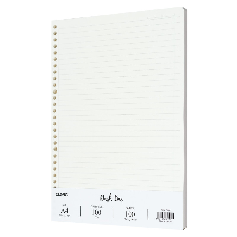Ruột Sổ K.Long Kẹp Còng Dash Line  A4 100Tr TP527