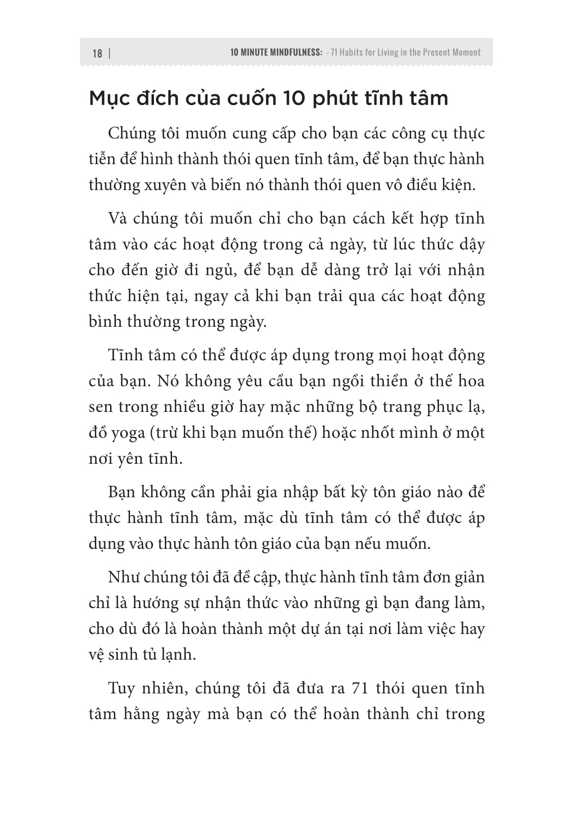 10 Phút Tĩnh Tâm - 71 Thói Quen Cân Bằng Cuộc Sống Hiện Đại