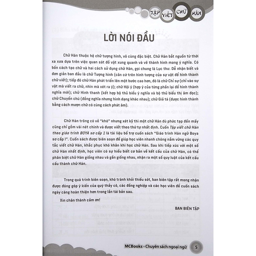 Tập Viết Chữ Hán Theo Giáo Trình Boya Sơ Cấp 1