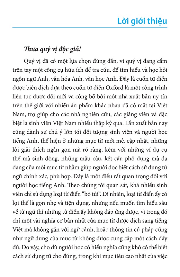 Từ Điển Oxford Anh - Anh - Việt (Bìa Vàng)