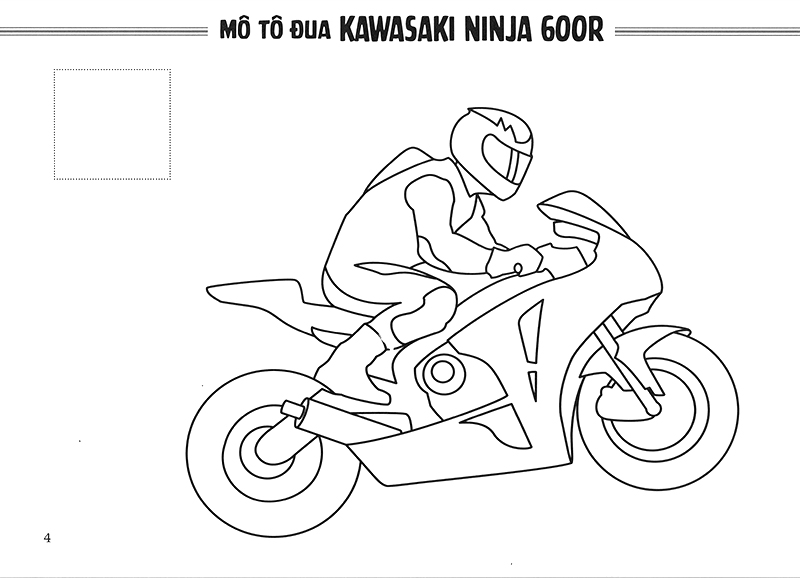 Sách Tô Màu - Thế Giới Rô Bốt Và Xe Cộ Xe Đua