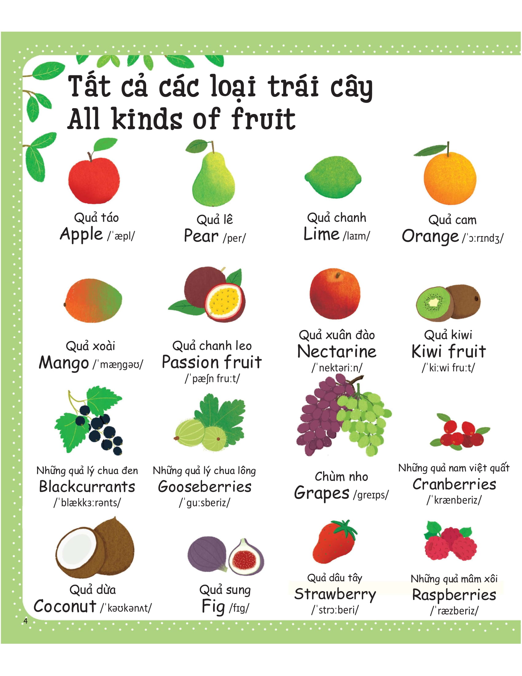 Cuốn Sách Từ Vựng Đầu Tiên Của Tôi - My First Word Book - Thức Ăn - Food