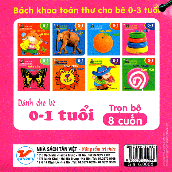 Combo 8 Cuốn Bách Khoa Toàn Thư Cho Bé Từ 0-1 Tuổi