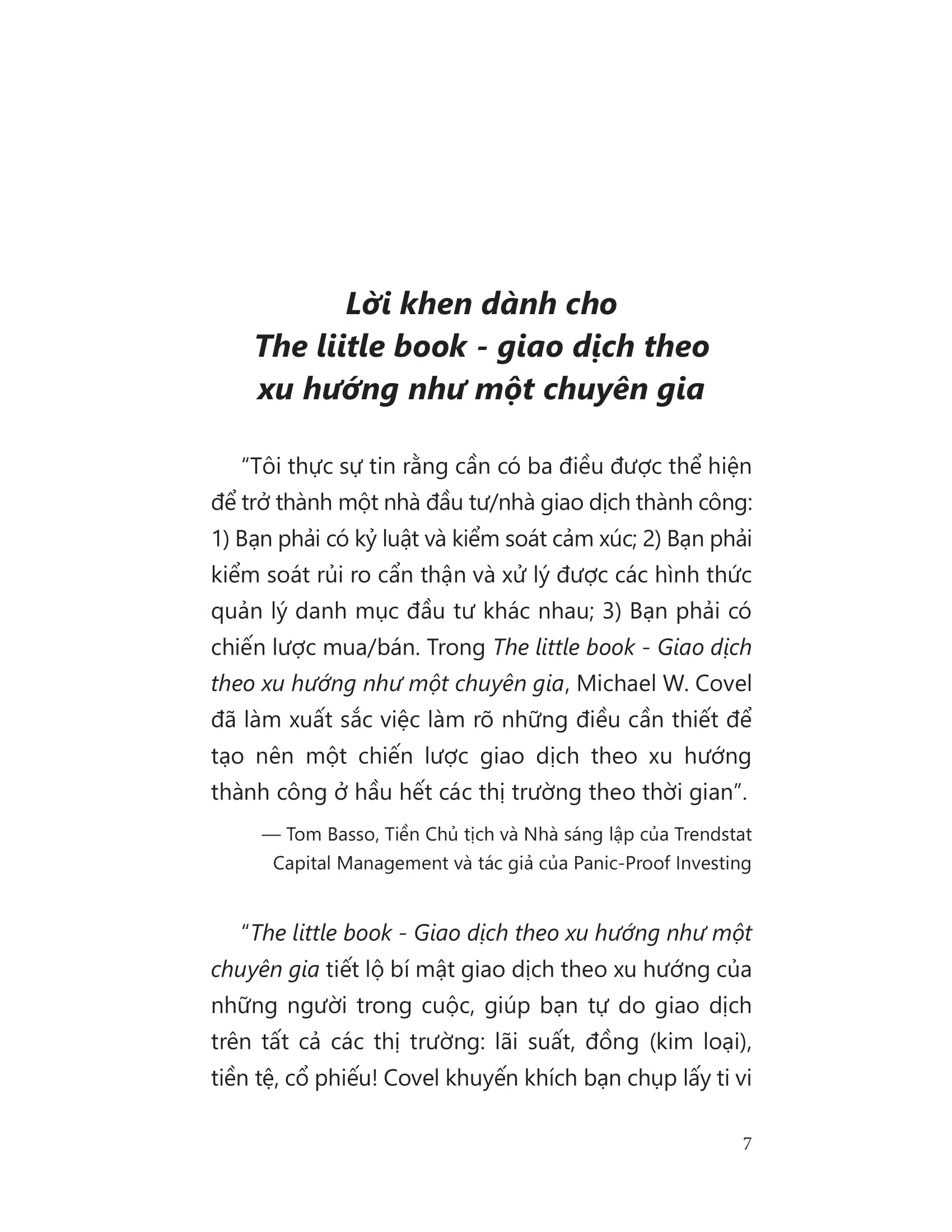 The Little Book - Giao Dịch Theo Xu Hướng Như Một Chuyên Gia