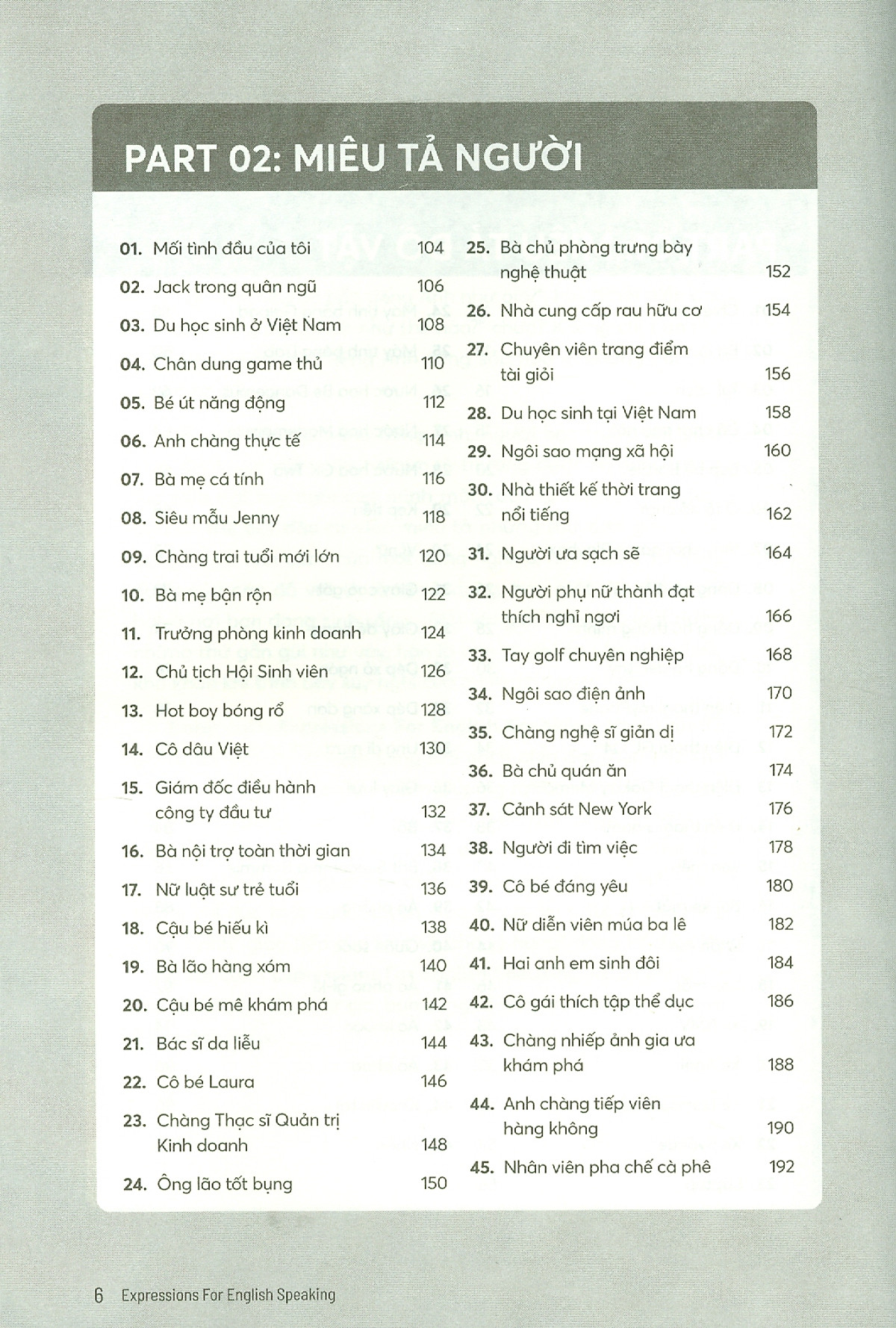 Expressions For English Speaking - 1 Ngày 5 Cụm 6 Từ - 100+ Chủ Đề Về Đời Sống