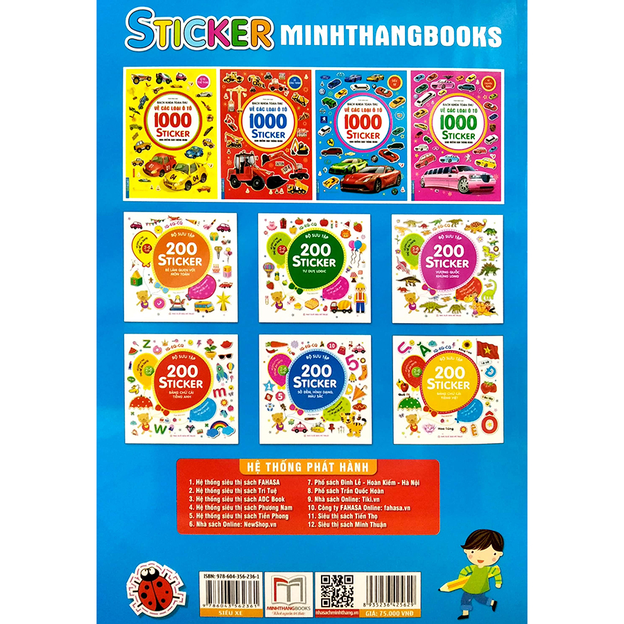 Bách Khoa Toàn Thư Về Các Loại Ô Tô - 1000 Miếng Dán Hình Thông Minh - Siêu Xe