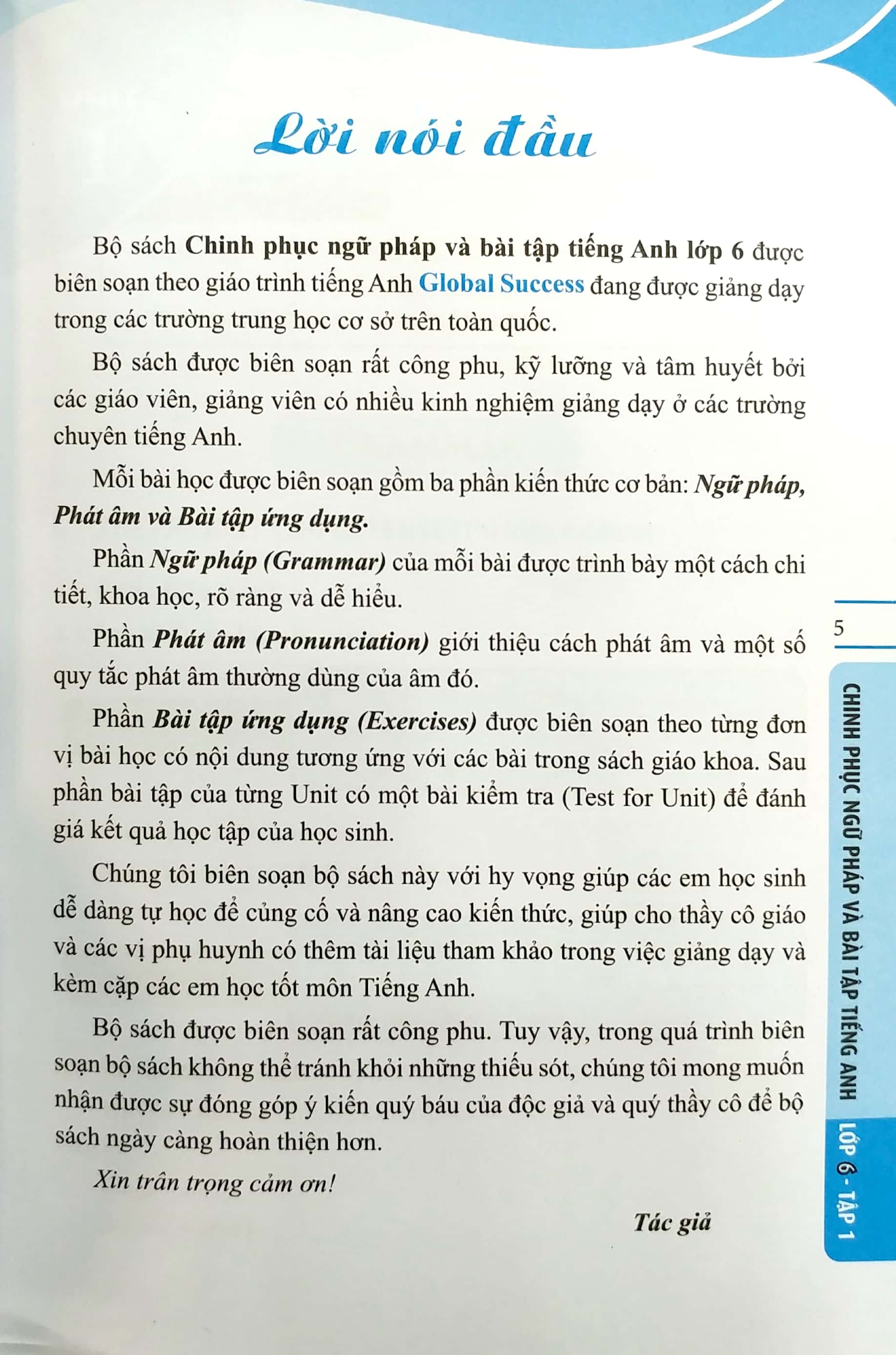 The Langmaster - Global Success - Chinh Phục Ngữ Pháp Và Bài Tập Tiếng Anh Lớp 6 Tập 1 (Có Đáp Án)
