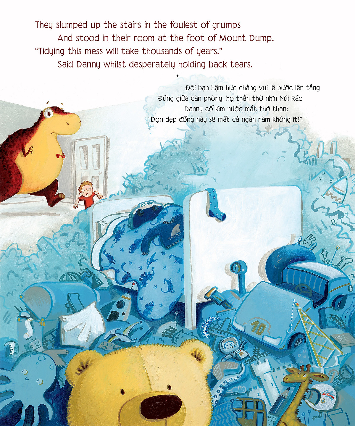 Chú Khủng Long Tham Ăn - Giải Cứu Chiếc Giường - Bài Học Về Thói Quen Gọn Gàng