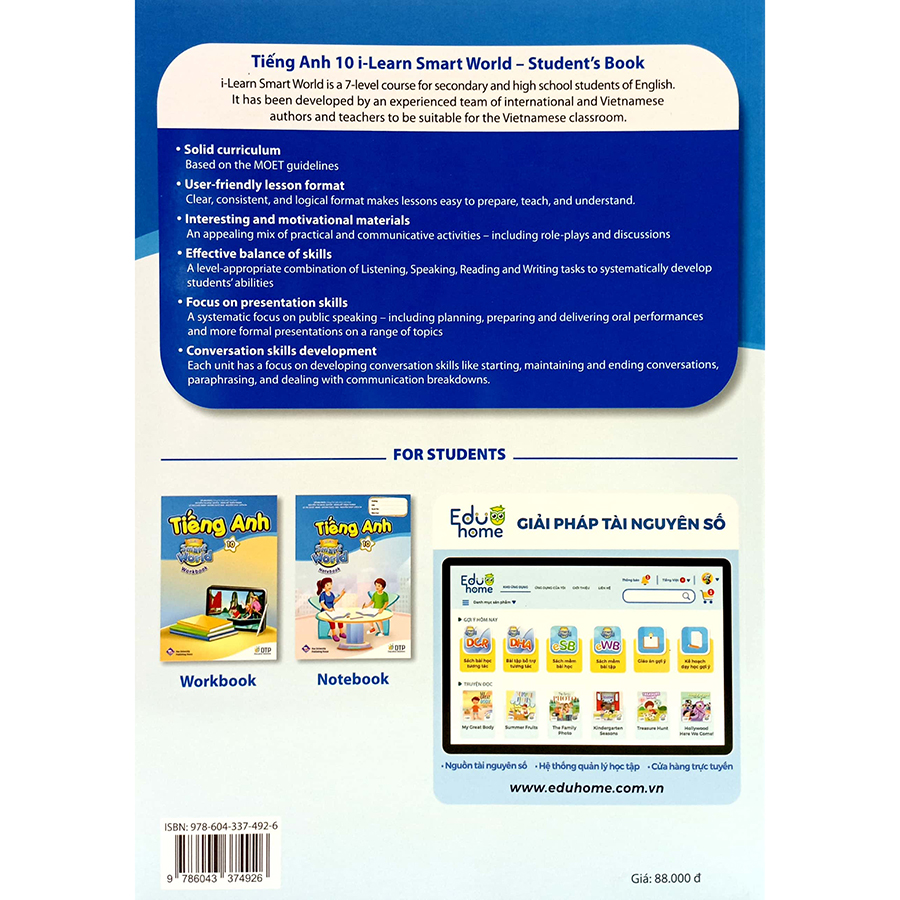 Tiếng Anh Lớp 10 I-Learn Smart World - Student's Book
