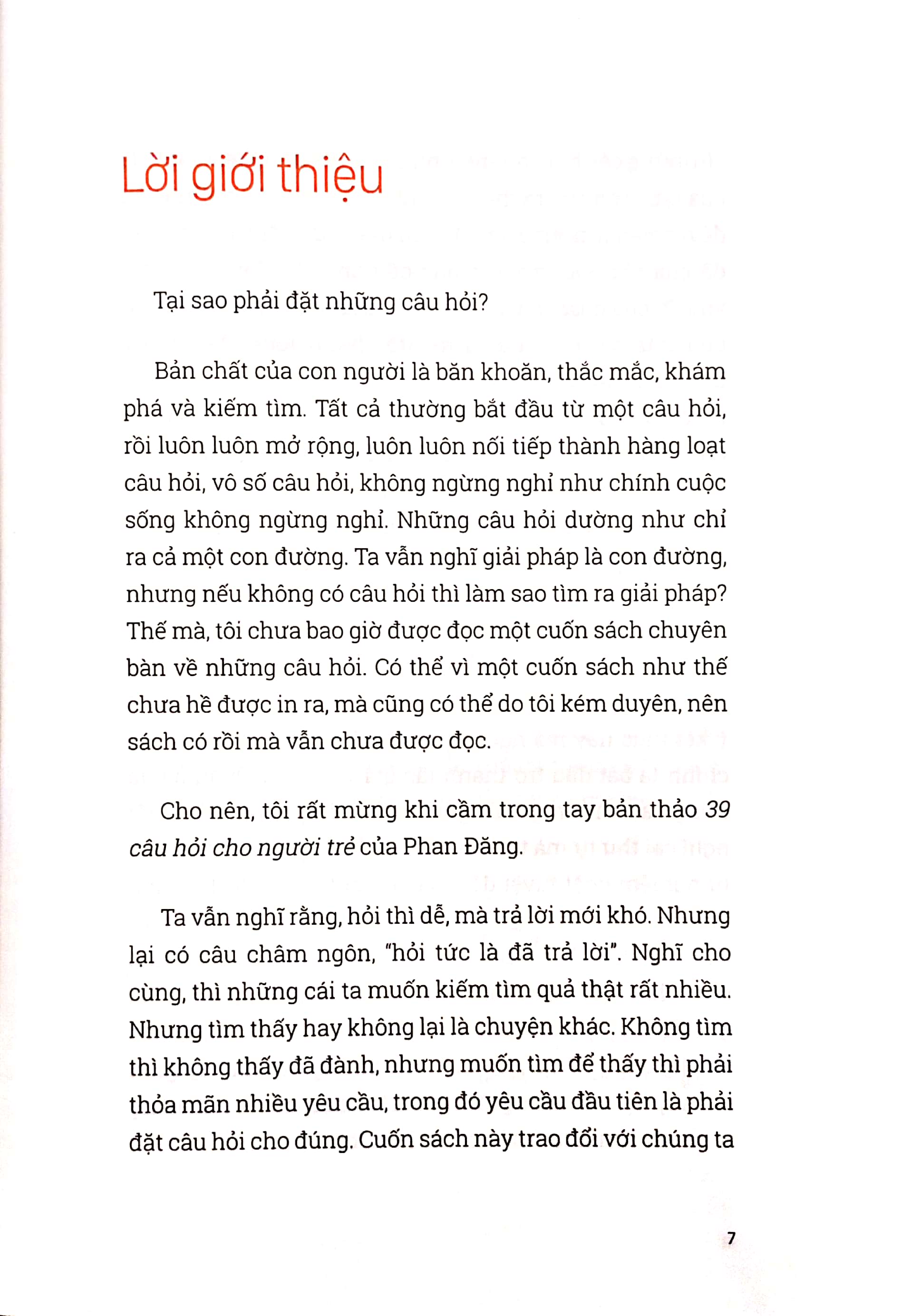 39 Câu Hỏi Cho Người Trẻ