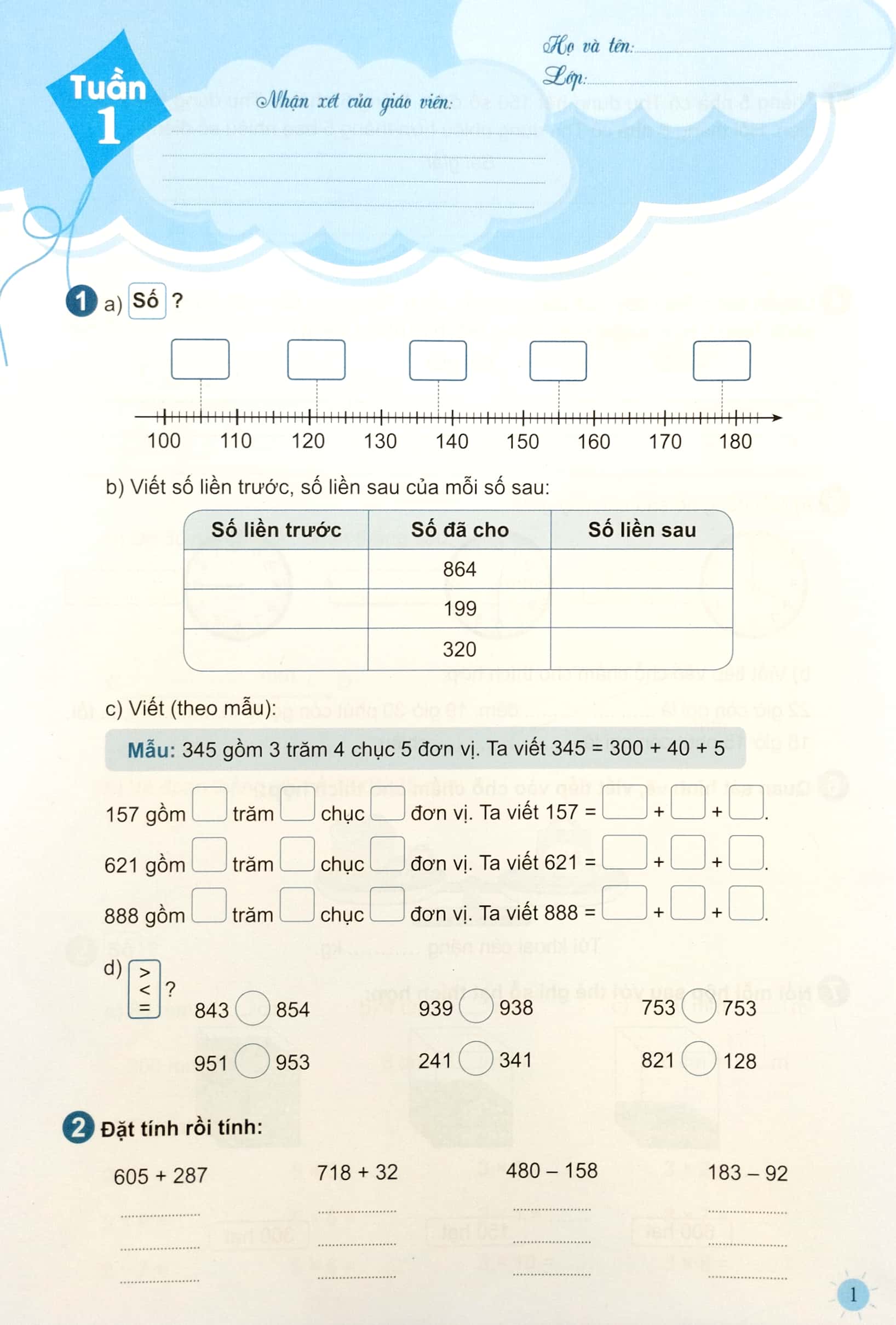 Phiếu Thực Hành Cuối Tuần Toán Lớp 3 (Cánh Diều)
