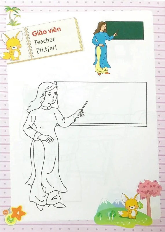 Tập Tô Màu Mẫu Giáo - Chủ Đề Nghề Nghiệp