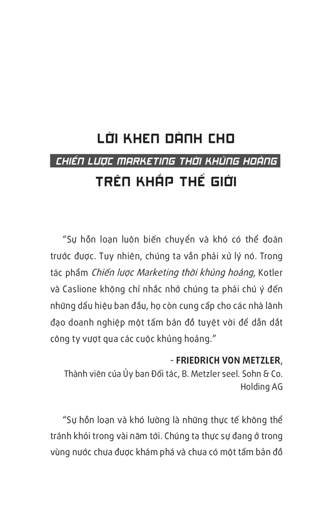 Chiến Lược Marketing Thời Khủng Hoảng