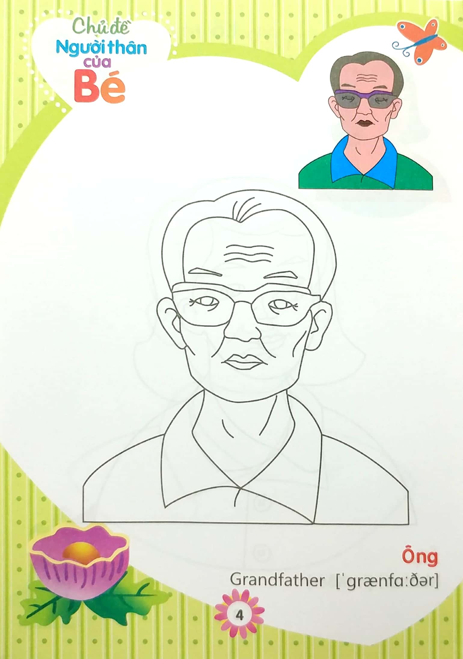 Tập Tô Màu Nhà Trẻ - Chủ Đề Người Thân Của Bé