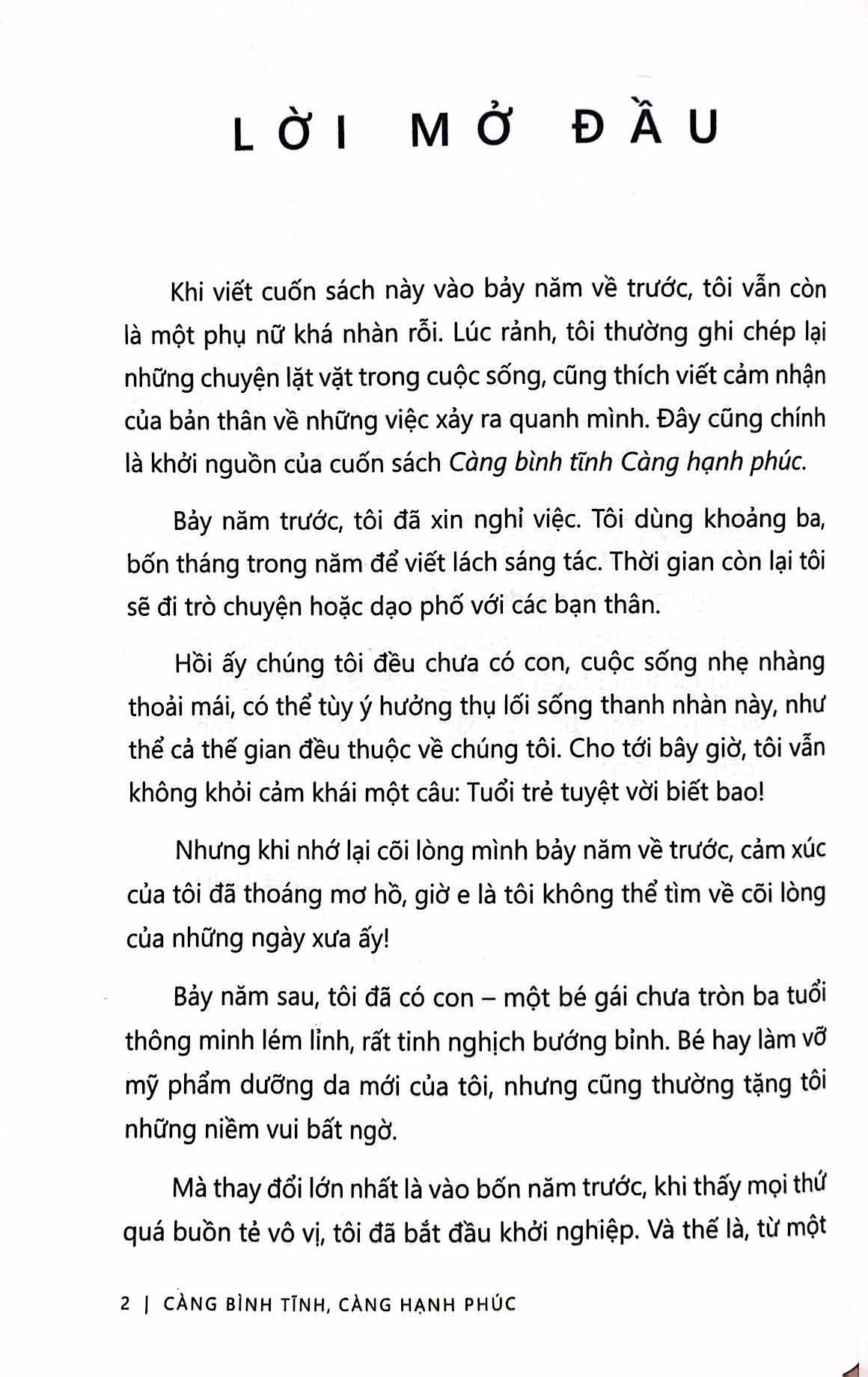 Càng Bình Tĩnh Càng Hạnh Phúc