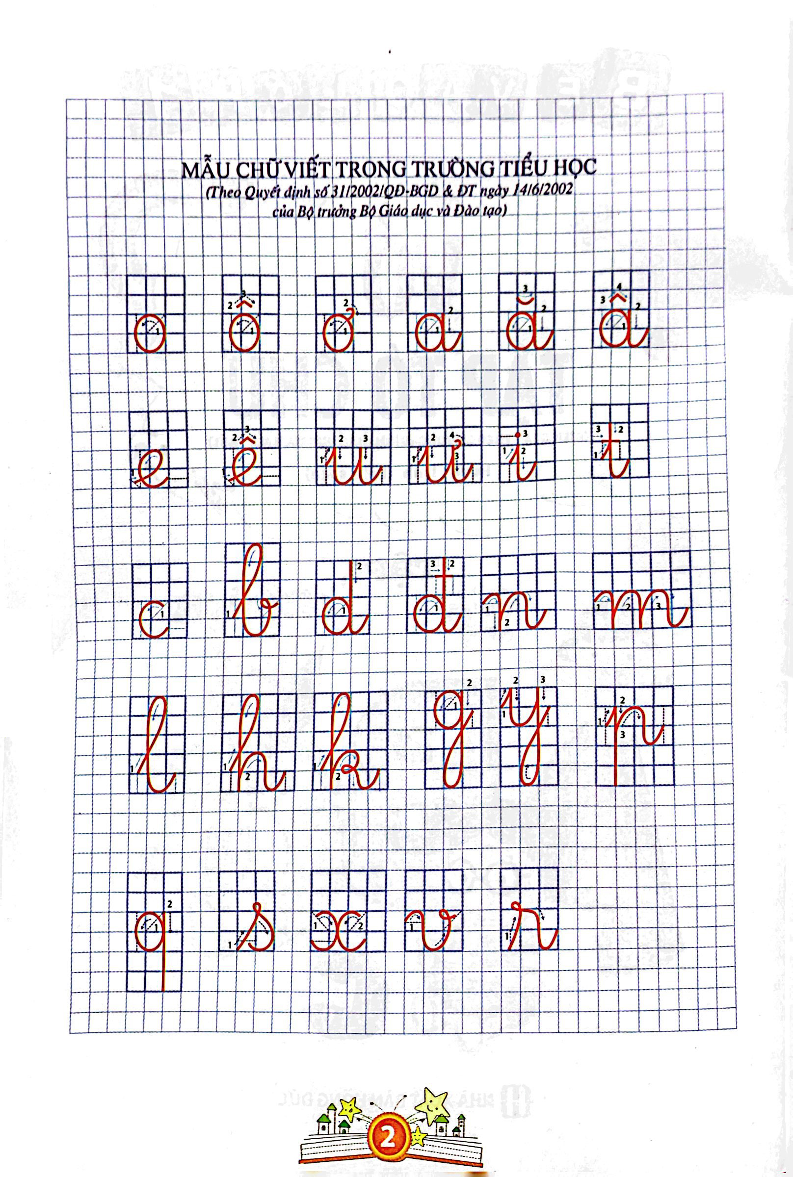 Bé Vào Lớp 1 - Vở Tập Tô Chữ Tập 1