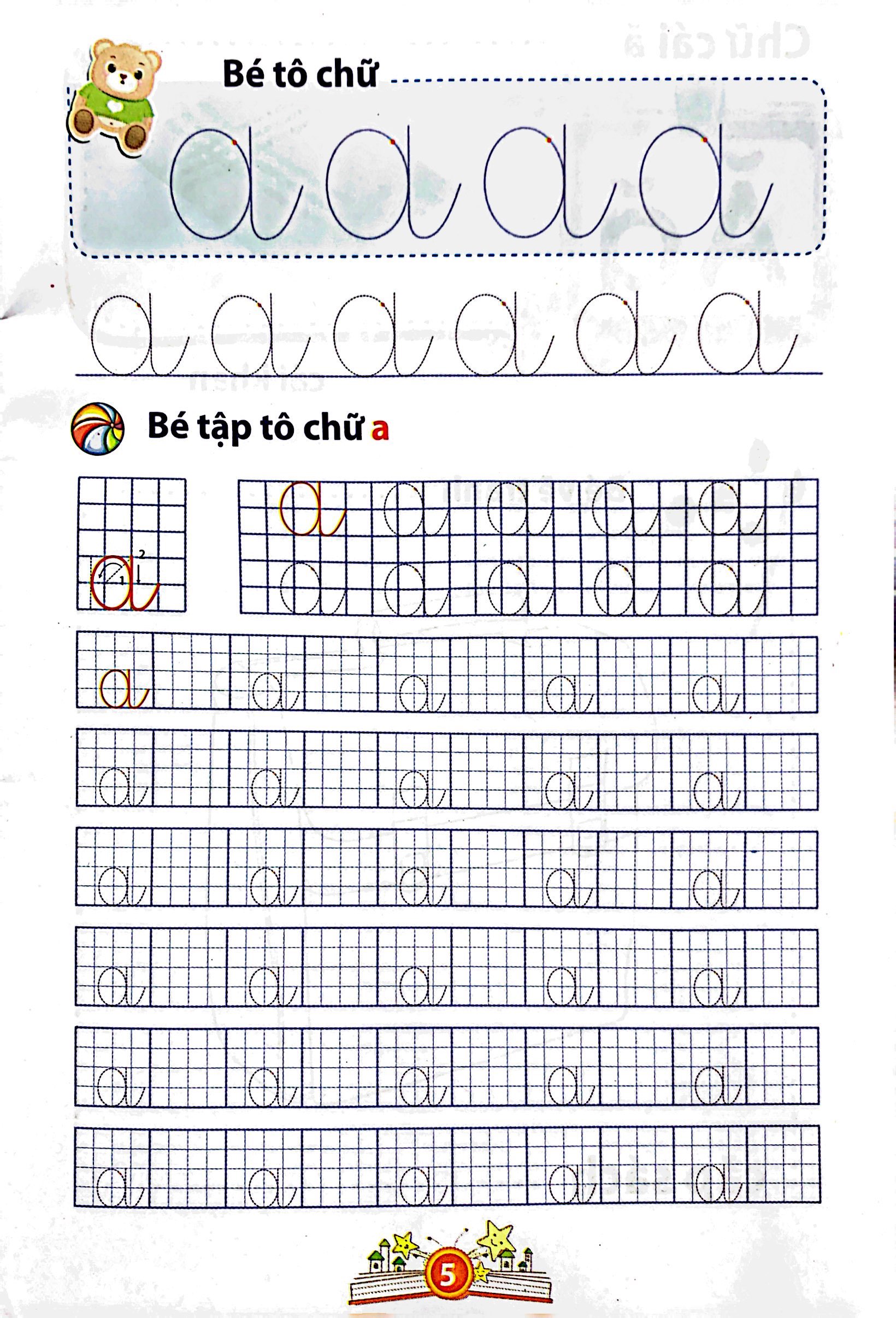 Bé Vào Lớp 1 - Vở Tập Tô Chữ Tập 1
