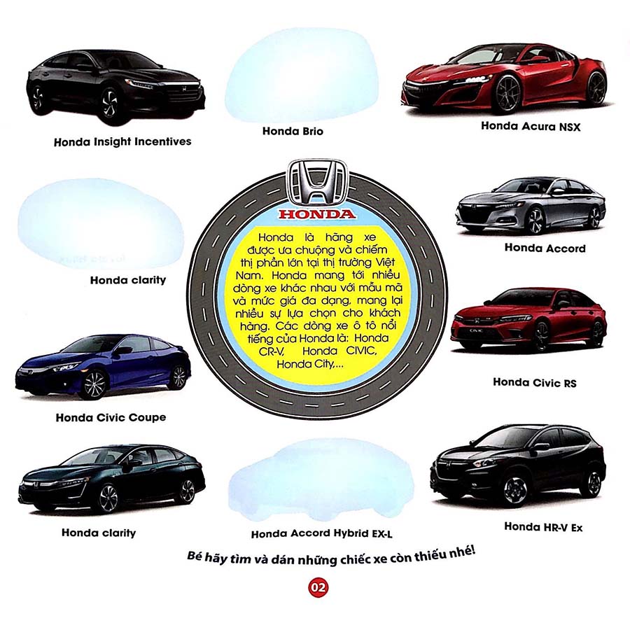 Trò Chơi Bóc Dán Sticker IQ-EQ-CQ - Xe Thông Dụng