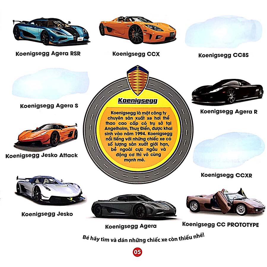 Trò Chơi Bóc Dán Sticker IQ-EQ-CQ - Xe Thể Thao